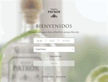 Tablet Screenshot of patrontequila.com